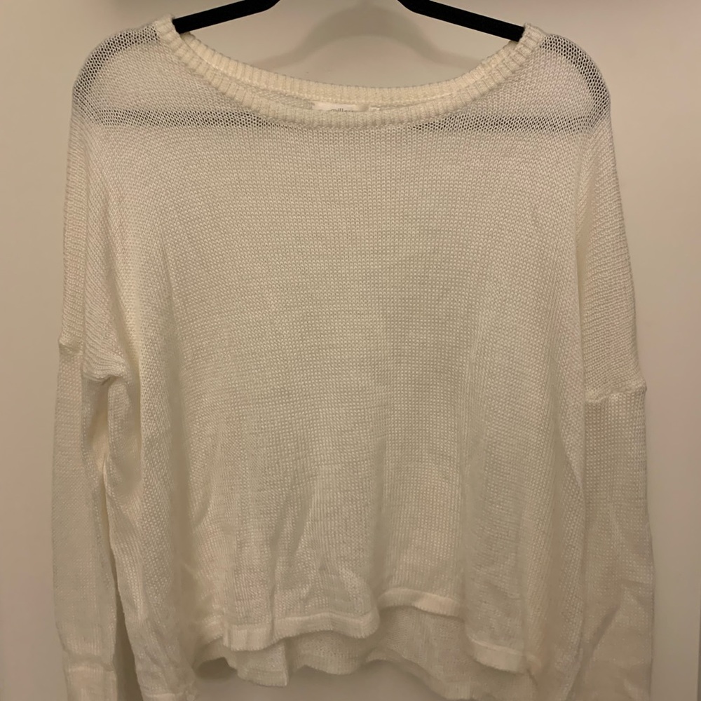 Knit white sweater